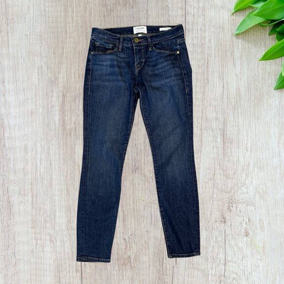Frame Le Skinny de Jeanne jeans, dark denim size 25 - Picture 1 of 5